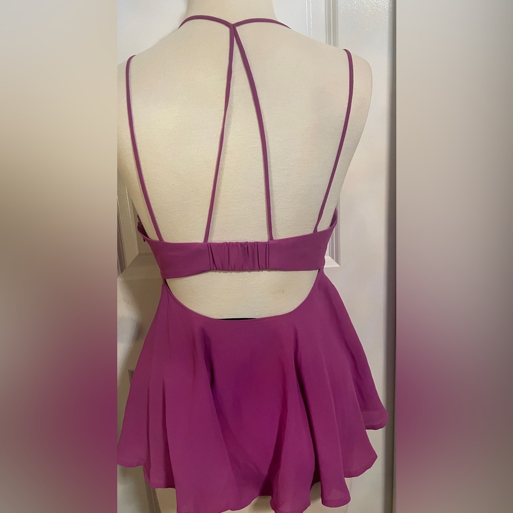 Express Pink Backless Cut Out top